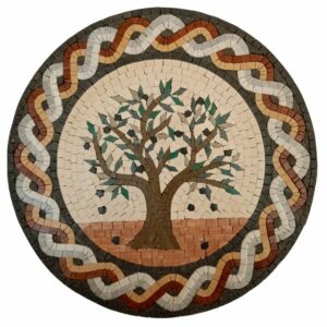 Olive Tree Mosaic – 40 x 40 cm