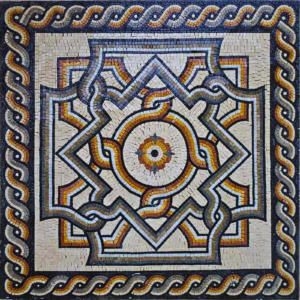 Multicolored Geometric Woven Pattern Decorative Mosaic Tile – Available in Multiple Sizes for Customized Fit