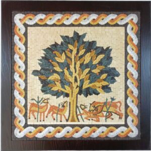 Tree of Life Mosaic Wall Art – Modern Kitchen Backsplash Decor