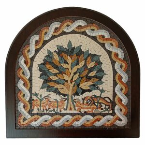 Jericho Tree with Gazelles, Lion, and Braid Mosaic